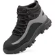 TimGoss Sicherheitsschuhe Herren S3 Arbeitsschuhe Wasserdicht Stahlkappe Sicherheitsstiefel Anti-Perforations Hoch Arbeitsstiefel 565 Black 43