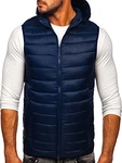 BOLF Herren Weste Bodywarmer Steppweste Funktionsweste Outdoor Freizeit Sport Style [1U1] Dunkelblau (1U1)
