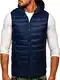 BOLF Herren Weste mit Kapuze Steppweste Bodywarmer Kapuzenweste Daunenweste Reißverschluss Weste Ärmellose Sportweste Zip Wärme Freizeit Outdoor Style 13072 Dunkelblau M [1U1]