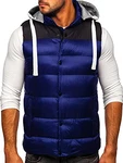 BOLF Herren Weste mit Kapuze Style J.Style MY88 [4D4] Dunkelblau (1U1)