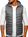BOLF Herren Weste Bodywarmer Steppweste Funktionsweste Outdoor Freizeit Sport Style [1U1] Grau (1U1)