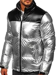 BOLF Herren Winterjacke Sportjacke Reißverschluss Casual Style [4D4] Silber (4D4)