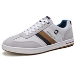 ARRIGO BELLO Sneaker Herren Schuhe Business Freizeitschuhe Leichte Trainers für Walking, Laufen, Sport Grau/Weiß (43)