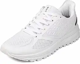 Unisex Laufschuhe Herren Damen Hallenschuhe Turnschuhe Traillauf Sneakers Männer Sportschuhe Straßenlaufschuhe Schnüren Joggingschuhe Fitness Schuhe Weiß Größe 43