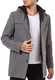 Redbridge Herren Mantel Trenchcoat Kapuzenjacke Elegant lange Jacke Hooded Grau M