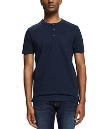 Jersey-T-Shirt mit Knöpfen