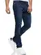 Indicode Herren Phoenix Jeanshose aus Baumwoll-Mischung mit 5 Taschen   Denim Herrenjeans Brushed Miami 32/32