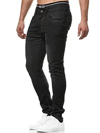 Herren Phoenix Jeanshose aus Baumwoll-Mischung mit 5 Taschen Denim Herrenjeans Vintage Black 32/32