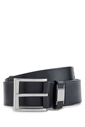 Herren Gürtel Ledergürtel Echt Leder Business Gürtel Connio, Farbe:Schwarz, Größe:95 cm, Artikel:-001 black