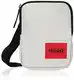 HUGO Herren Ethon NS Zip Reporter-Tasche aus recyceltem Nylon mit rotem Logo-Label Hellbeige Stck