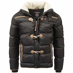 Geographical Norway Herren Steppjacke Amonai Abraham Winterjacke Anorak Schwarz