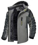 MAGCOMSEN Herren Outdoorjacke Skijacke Softshell Hellgrau