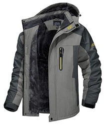 MAGCOMSEN Herren Outdoorjacke Skijacke Softshell Hellgrau
