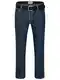 Wrangler Stretch Herrenjeans mit Gürtel in schwarz oder braun (W32/L32, Darkstone + schwarzer Gürtel)