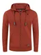 riverso Herren Kapuzenjacke RIVNoah Sweatjacke Sweatshirt Kapuzenpullover Hoodie Kapuze Reißverschluss Basic Einfarbig Baumwolle Schwarz S M L XL 2XL 3XL 4XL 5XL (M, Rusty Ochre Red (15400))