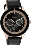 Oozoo Herren Armbanduhr mit Lederband (C108) Rose/Schwarz/Schwarz (C10804)