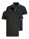 JACK & JONES Herren 2 Packung Weiche Fühle Poloshirt - Marine/Forest Night - L