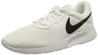 Nike Herren Tanjun Laufschuhe Weiß/Schwarz-Barely Volt