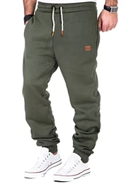 REPUBLIX Herren Sporthose Jogger Jogginghose Sweatpants Trainingshose R-0053 Khaki M