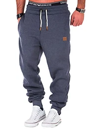 REPUBLIX Herren Sporthose Jogger Jogginghose Sweatpants Trainingshose R-0053 Blau Melange M