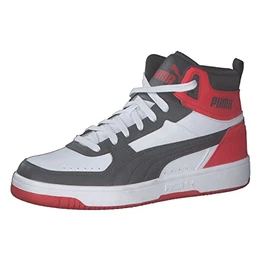Unisex Rebound Joy Sneaker, White-Asphalt-High Risk Red, 43 EU