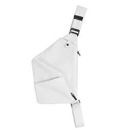 Umhängetaschen Herren Wasserfeste Mini Bauchtasche Mehrere Taschen Schultertasche Anti-Diebstahl Sling Bag Crossbody Tasche Rucksack für Männer und Frauen (Klein, 2.0 weiß)