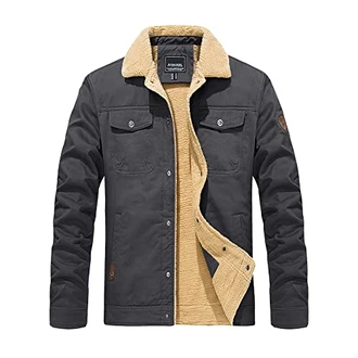 KEFITEVD Winter Cargo Jacke Herren Trucker KEFITEVD Winter Cargo Jacke Herren Trucker