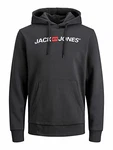 JACK & JONES Male Hoodie Logo Asphalt