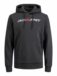 Herren Jjecorp Logo Sweat Hood Noos 12137054 Kapuzenpullover, Asphalt, M
