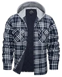 KEFITEVD Hemdjacke Herren Flanellhemden Dunkelblau