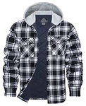 KEFITEVD Hemdjacke Herren Flanellhemden Schwarz