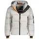 Geographical Norway Herren Winterjacke Calix Light Grey -M - mit UD Beanie