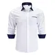 HISDERN Weißes Hemd Herren Formelle Freizeithemd Businesshemd Langarm Klassisch Hemden mit Button Down Kragen Regular Fit M