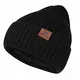 ZASFOU Winter Strickmütze für Herren Damen mit Fleece gefüttert, Warme Weiche Slouchy Mütze Herren, Unisex Totenkopfmütze mit gerollter Manschette bei kaltem Wetter, schwarz, one Size