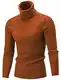 AIDEAONE Rollkragenpullover Herren Stehkragenpullover Winter Pullover Rollkragenstrickpullover Rollkragenpulli Männer Pulli Strickpullover Khaki Slim Fit M