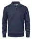 Yukirtiq Herren Pullover Strickjacke mit Reißverschlusskragen Strickpullover Feinstrick mit Brusttasche Langarm Sweatjacke mit Fleece gefüttert Winter Sweatshirt, Blau, XL
