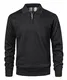 Yukirtiq Herren Pullover Strickjacke mit Reißverschlusskragen Strickpullover Feinstrick mit Brusttasche Langarm Sweatjacke mit Fleece gefüttert Winter Sweatshirt, Schwarz, XL