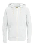 JACK & JONES Sweatshirt JJEHOLMEN Sweat Zip Hood NOOS 12136884 Weiß