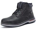 AX BOXING Winterschuhe Herren Winterstiefel Schneestiefel Trekking Schuhe Outdoor Stiefeletten Grau