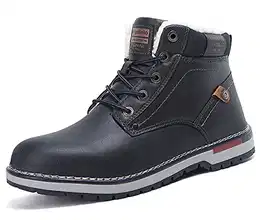 Winterschuhe Herren Winterstiefel Stiefel Warm Gefütterte Rutschfest Schneestiefel Trekking Schuhe Outdoor Stiefeletten größe 41-46 (A_Blau, size_43)