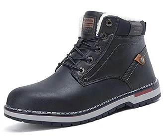 AX BOXING Winterschuhe Herren Winterstiefel Schneestiefel Trekking Schuhe Outdoor Stiefeletten Blau
