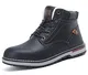 AX BOXING Winterschuhe Herren Winterstiefel Stiefel Warm Gefütterte Rutschfest Schneestiefel Trekking Schuhe Outdoor Stiefeletten größe 41-46 (A_Blau, size_43)