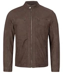 Rock Creek Herren Lederjacke Biker Jacke Echtleder (H-180) Dunkelbraun