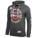 Baxboy Herren Pullover Hoodie Sweatjacke Longsleeve Sweatshirt Jacke Langarm Kapuzenpullover Hoody Sweater (2628) Anthrazit/Weiß
