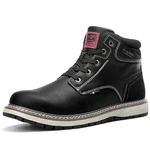 AX BOXING Wanderhalbschuhe Herren Trekkingschuhe Walking Schuhe Outdoor Sneaker Winterstiefel Winterboots Schneestiefel  Schwarz