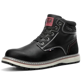 Winterschuhe Herren Atmungsaktiv Winterstiefel Draussen Schneestiefel Wanderstiefel Rutschfest Trekkingschuhe Winterboots 41-46 EU(1_Schwarz, 43 EU)