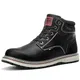 AX BOXING Winterschuhe Herren Atmungsaktiv Winterstiefel Draussen Schneestiefel Wanderstiefel Rutschfest Trekkingschuhe Winterboots 41-46 EU(1_Schwarz, 43 EU)