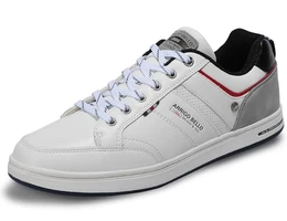 Freizeitschuhe Herren Sneakers Mode Herrenschuhe Leichte Atmungsaktive Schuhe Sportschuhe Trainers Größe 41-46 EU (A_Weiß, 41 EU)