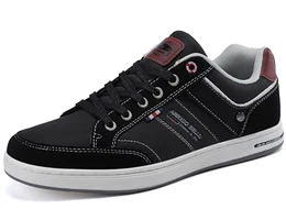 Freizeitschuhe Herren Sneakers Walkingschuhe Mode Schuhe Leichte Trainers Sportschuhe Größe 41-46 EU (1018_Schwarz, 43 EU)