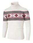 AIDEAONE Männer Pullover Rollkragen Turtleneck Strickpullover Stehkragen Sweater Slim Fit Basic Feinstrick 
